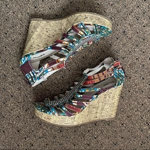 Mudd High Heel Wedges / Sandals
